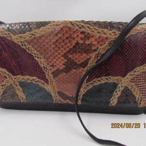 Carlos Falchi Snakeskin style Should bag.